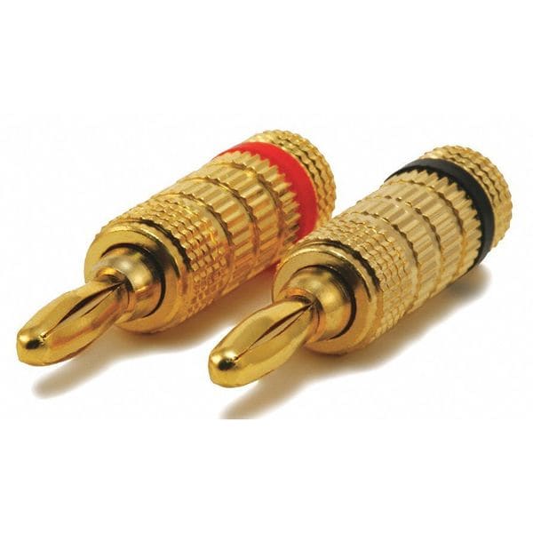 Banana Speaker Plugs, 1pr, Closed Screw