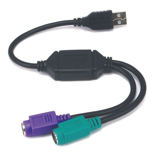 USB to PS/2 Dual Ps2 Conv Adapter, Blk