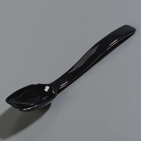 Solid Spoon, Black, 8 In, PK12
