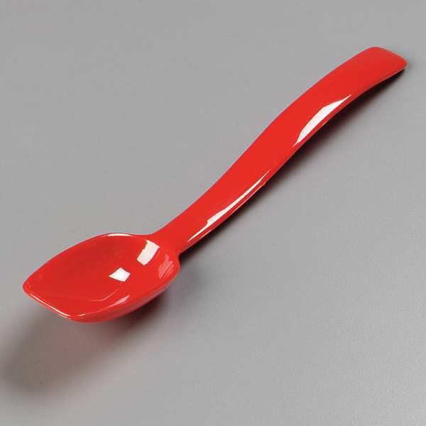 Solid Spoon, Red, 8 In, PK12