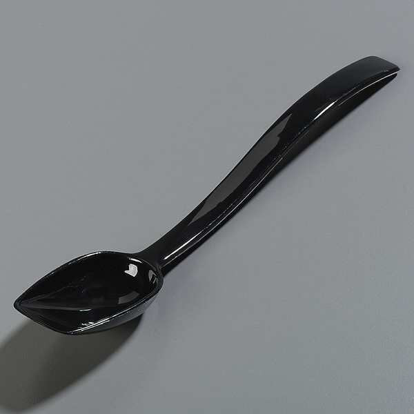 Solid Spoon, Black, 10 In, PK12