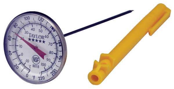 Anti Parallax Mechanical Food Service Thermometer with 0 to 220 (F)