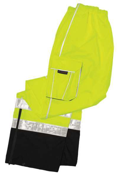 Rain Pant, Refl Piping, Lime, L-XL