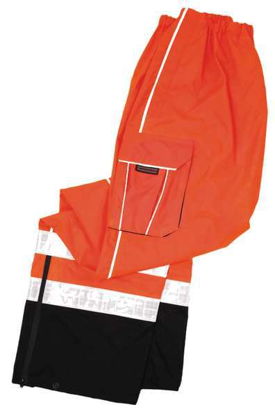 Rain Pant, Refl Piping, Orange, 4XL-5XL
