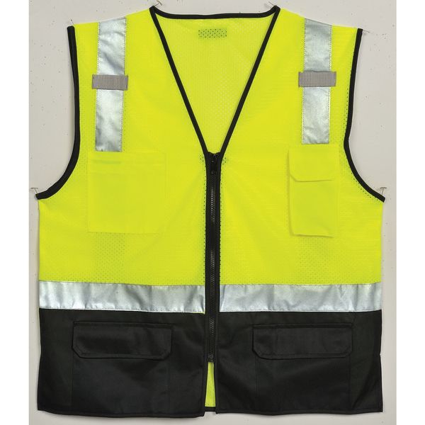 Vest, BlackBottom, Class 2, Lime, 4XL-5XL