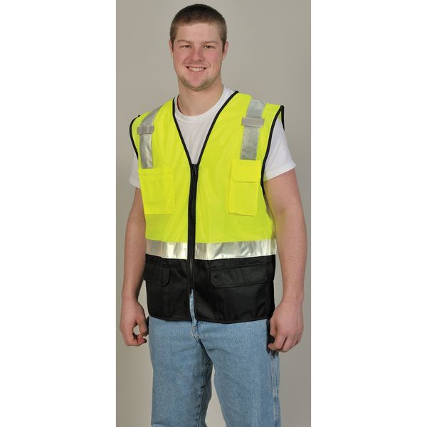 Vest, BlackBottom, Class 2, Lime, 4XL-5XL
