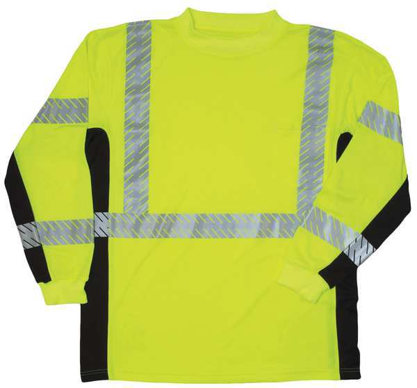 T-Shirt, Black Sided, Class 3, Lime, 3XL
