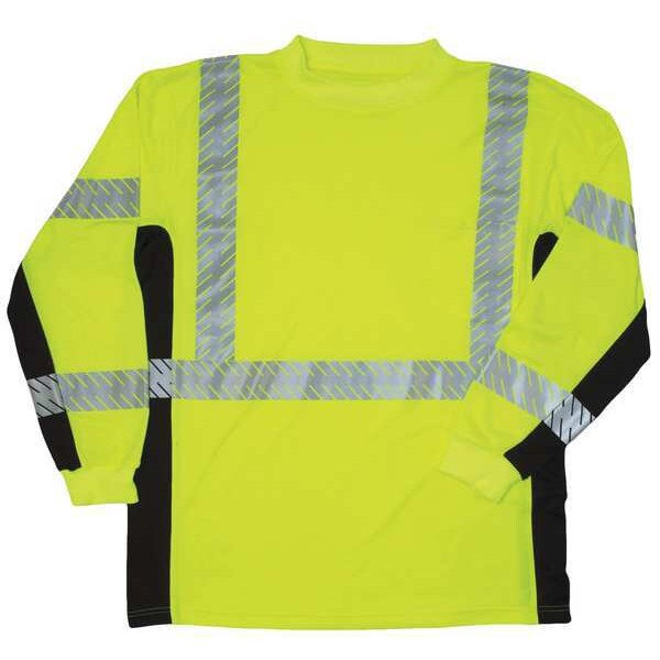 T-Shirt, Black Sided, Class 3, Lime, 2XL