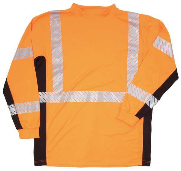 T-Shirt, Black Sided, Class 3, Orange, 4XL
