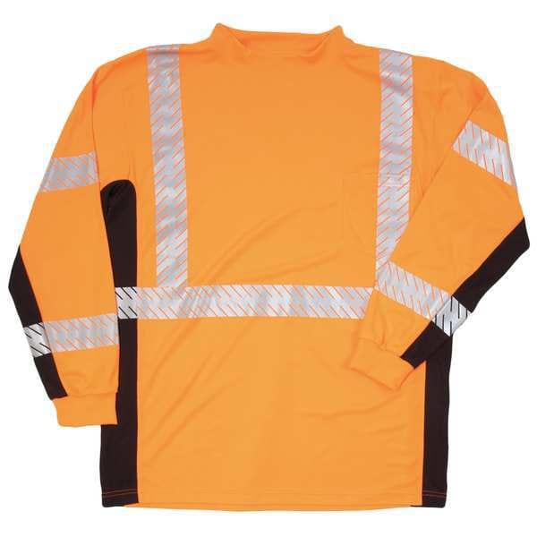 T-Shirt, Black Sided, Class 3, Orange, 2XL