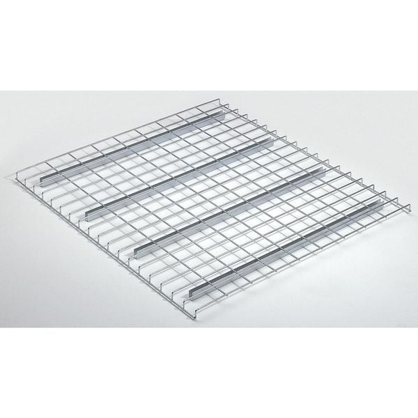 Pallet Rack Decking, Steel Wire, 46 in W, 48 in D, Zinc, Zinc Finish, Gauge: 6