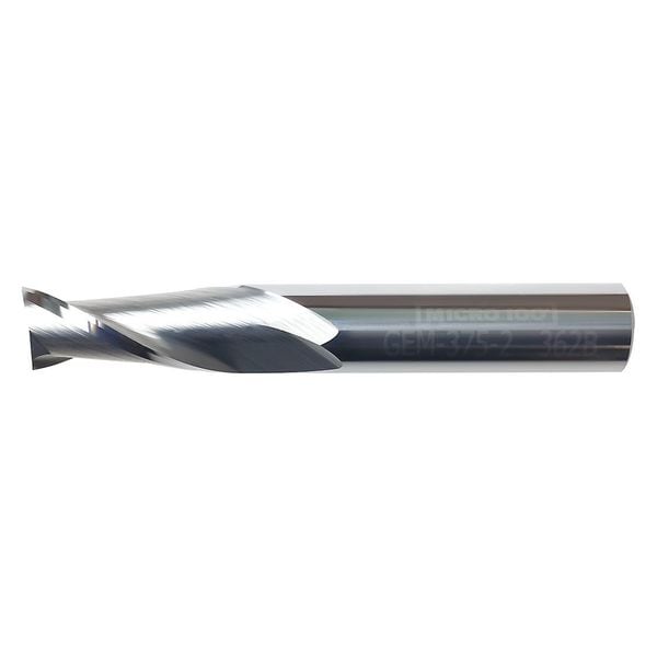 Carb End Mill, 5/16 In, 2FL, CC, Uncoated