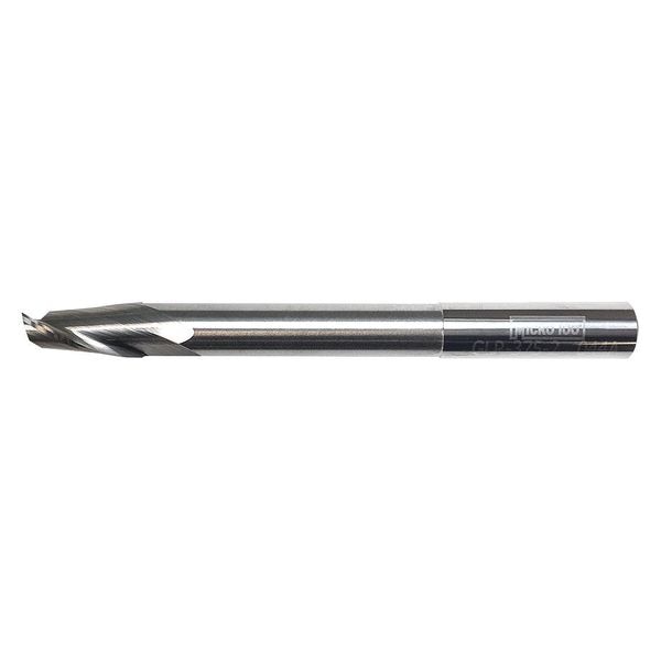 Carb End Mill, 3/16 In, 2FL, CC, Uncoated