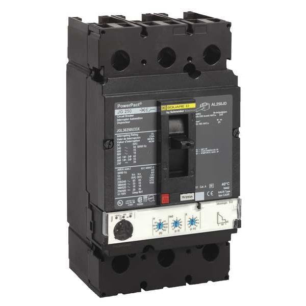 Molded Case Circuit Breaker, 250 A, 600V AC, 3 Pole, Free Standing Mounting Style, JG Series