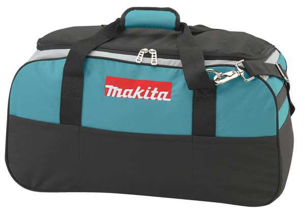 Tool Bag, Cotton Canvas, 6 Pockets, Black/Teal