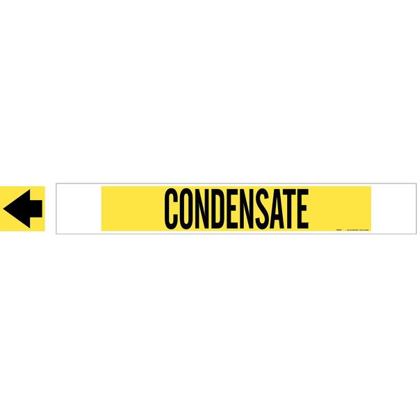 Pipe Marker, Condensate, Y, 8 In or Greater
