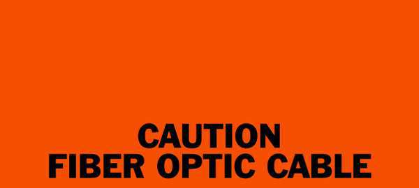 Pipe Mrkr, Caution Fiber Optic Cable