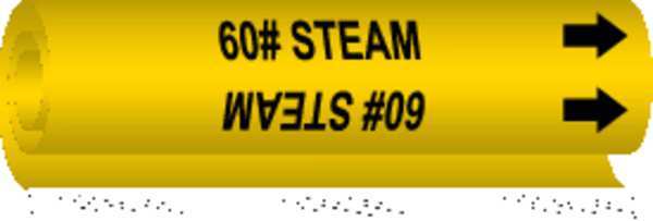 Pipe Marker, 60# Steam, Y, 1-1/2 to2-3/8 In
