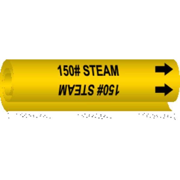 Pipe Marker, 150# Steam, Y, 2-1/2to7-7/8 In