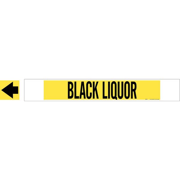 Pipe Marker, Black Liquor, Y, 8 In or Lrger