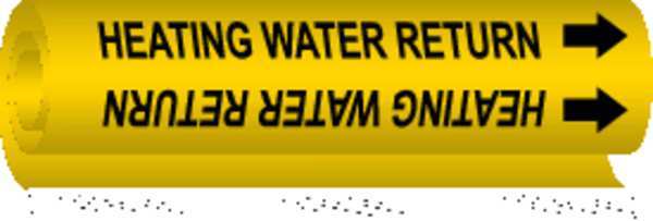 Pipe Marker, Heating Water Return, Yellow, 5702-I