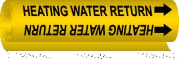 Pipe Marker, Heating Water Return, Yellow, 5702-II