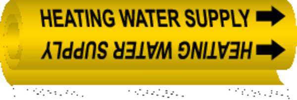 Pipe Marker, Heating Water Supply, Yellow, 5703-II