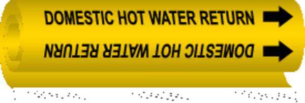 Pipe Marker, Domestic Hot Water Return, Y, 5676-II