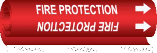 Pipe Mrkr, Fire Protection, 1-1/2to2-3/8In