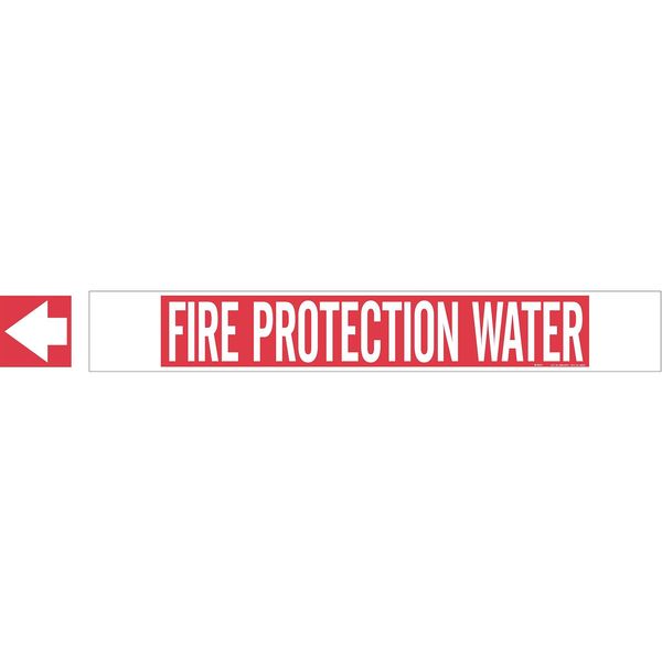 Pipe Mrkr, Fire Protection Water, White, 5689-HPHV