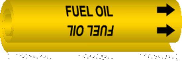 Pipe Marker, Fuel Oil, Y, 2-1/2 to7-7/8 In, 5695-II