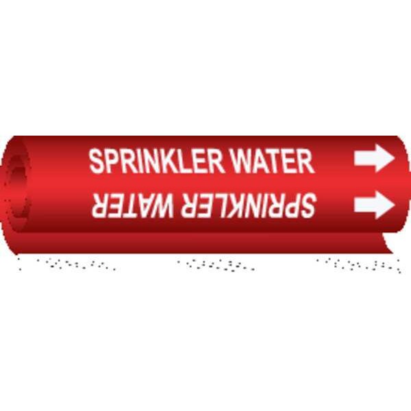 Pipe Mrkr, Sprinkler Water, 1-1/2to2-3/8In, 5765-I