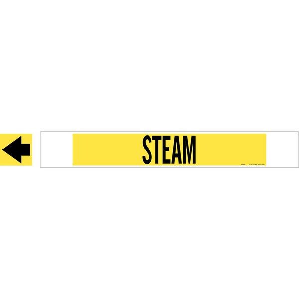 Pipe Marker, Steam, Yellow, 8 In or Greater, 5767-HPHV