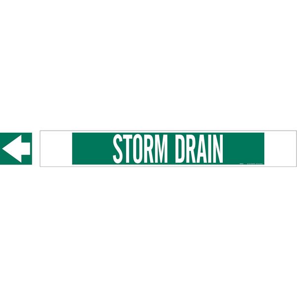 Pipe Marker, Storm Drain, Gn, 8 In or Lrger, 5769-HPHV