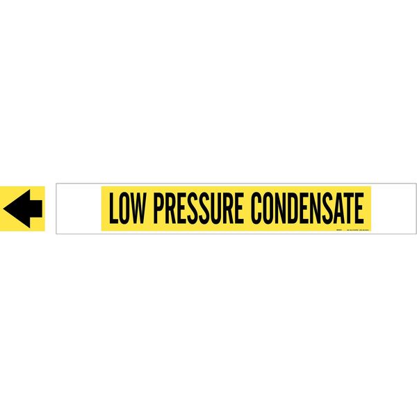 Pipe Mrkr, Low Pressure Condensate, Yellow