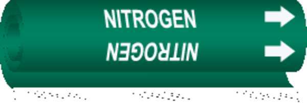 Pipe Marker, Nitrogen, Gn, 2-1/2 to7-7/8 In, 5728-II