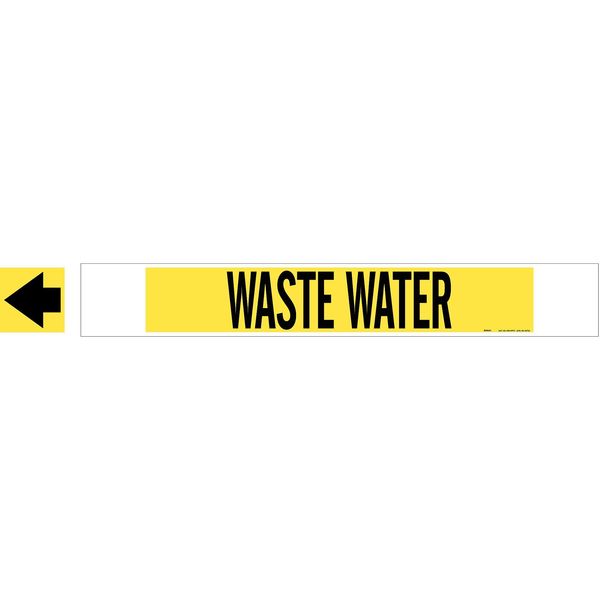 Pipe Marker, Waste Water, Y, 8 In orGreater