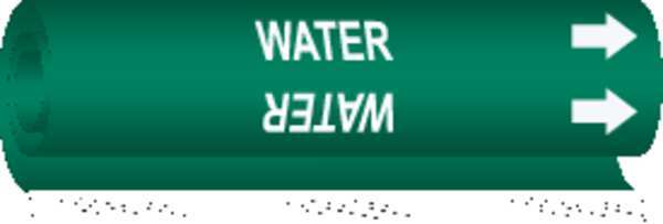 Pipe Marker, Water, Grn, 2-1/2 to 7-7/8 In, 5786-II