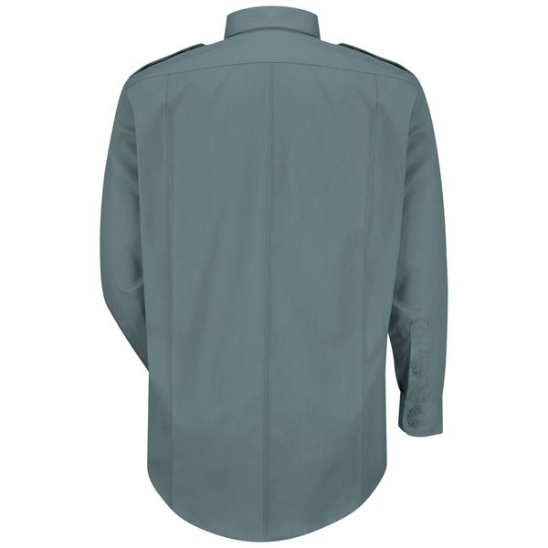 New Dimension Stretch Dress Shirt, L, Gray