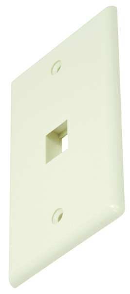 WallPlate, Blank Keystone, 1 Hole, Ivory