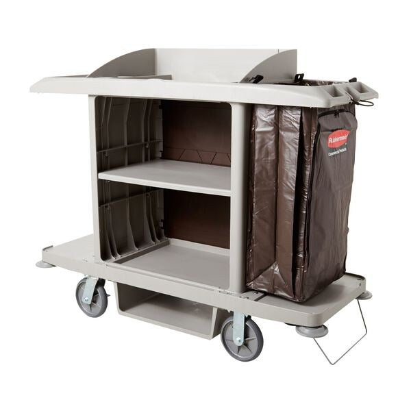 Housekeeping Cart, Gray, Polypropylene