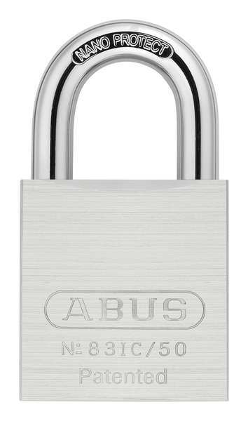 Padlock, Coreless, Standard Shackle, Rectangular Brass Body, Steel Shackle, 1 in W
