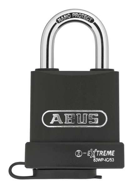 Padlock, Coreless, Standard Shackle, Rectangular Hardened Steel Body, Steel Shackle, 1 in W