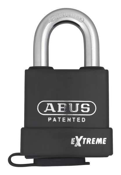 Padlock, Coreless, Standard Shackle, Rectangular Hardened Steel Body, Steel Shackle, 1 in W