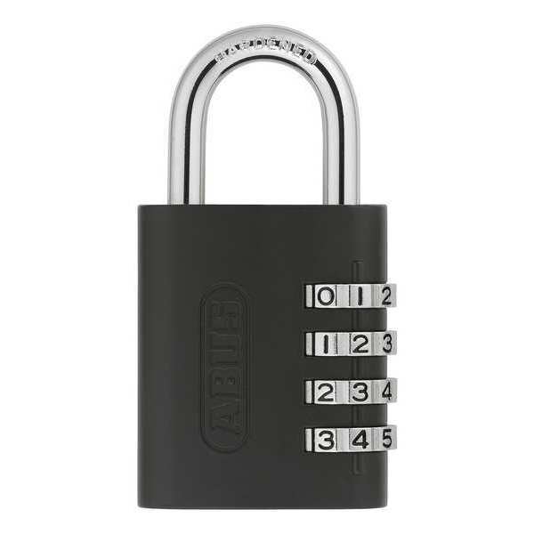 Combination Padlock, Side, Black/Silver
