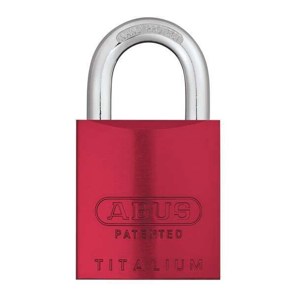 Padlock, Keyed Different, Standard Shackle, Rectangular Aluminum Body, Steel Shackle, 1 in W