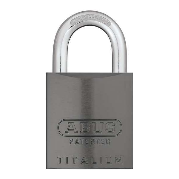 Padlock, Keyed Different, Standard Shackle, Rectangular Aluminum Body, Steel Shackle, 1 in W