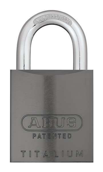 Padlock, Keyed Alike, Standard Shackle, Rectangular Aluminum Body, Steel Shackle, 1 in W