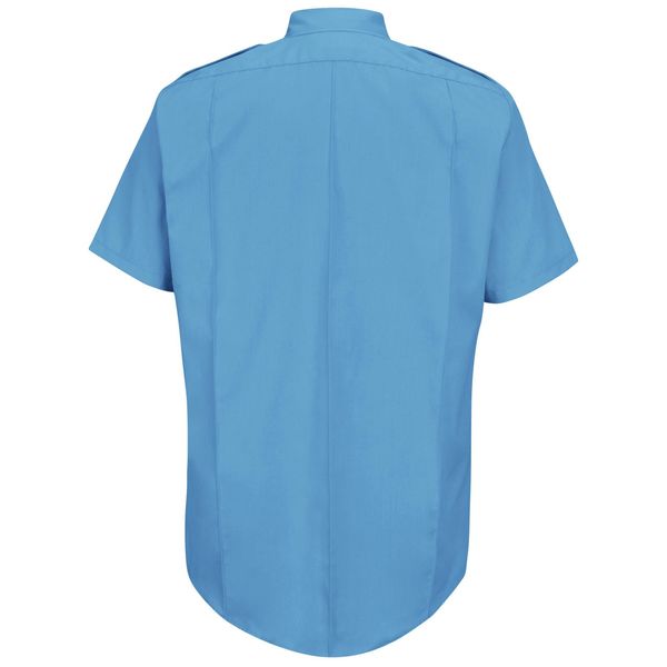 New Dimension Stretch Dress Shirt, M, Blue