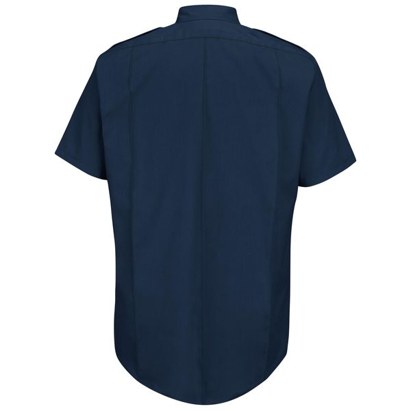 New Dimension Stretch Dress Shirt, M, Navy